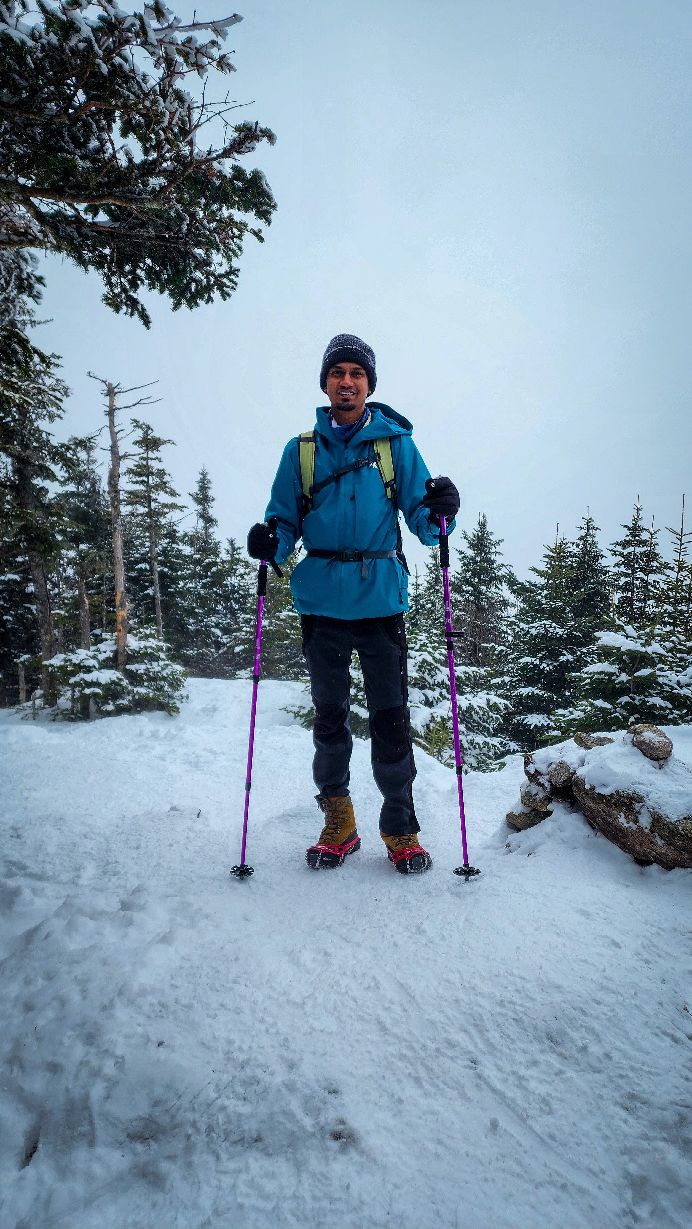 Winter snow hike
